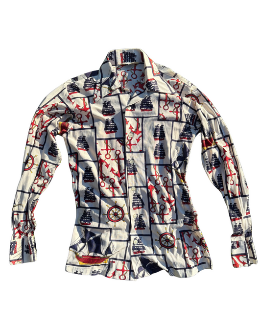 nautical long sleeve button up