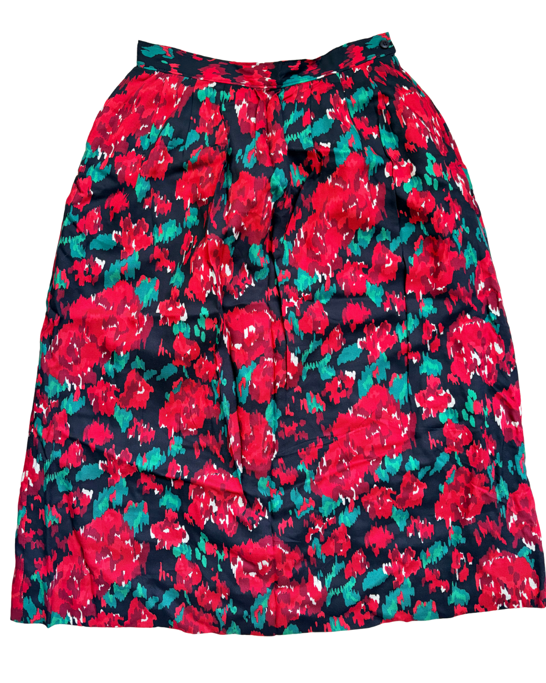 vintage pendleton floral midi skirt