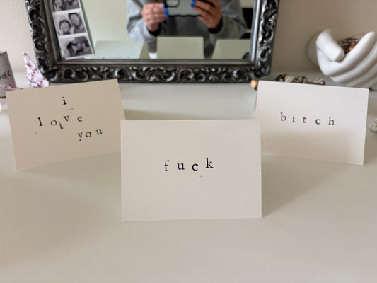 handmade text card