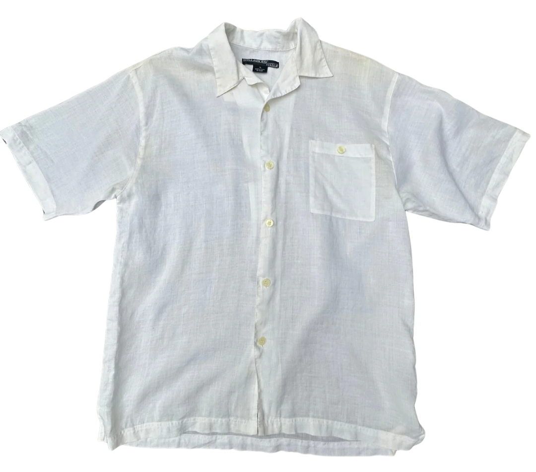 vintage linen button-up