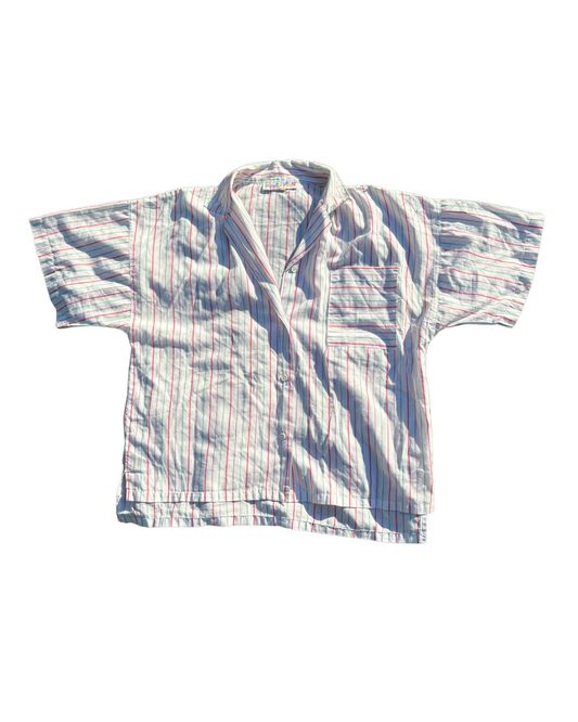 striped button-up